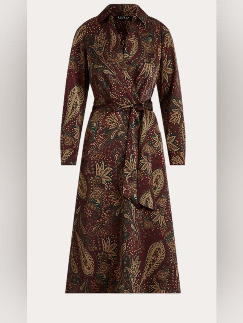 Lauren Ralph Lauren Paisley Long-Sleeve Dress